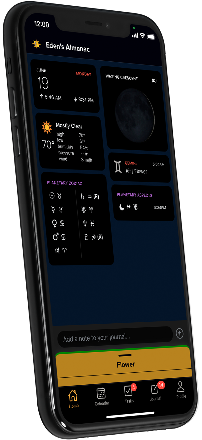 Eden's Almanac Biodynamic calendar app